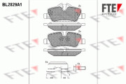 BL2829A1 Sada brzdových destiček, kotoučová brzda FTE