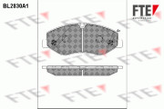 BL2830A1 Sada brzdových destiček, kotoučová brzda FTE