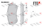 BL2882A1 Sada brzdových destiček, kotoučová brzda FTE