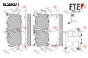 BL2892A1 Sada brzdových destiček, kotoučová brzda FTE