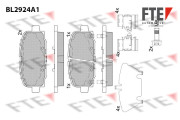9011167 Sada brzdových destiček, kotoučová brzda FTE
