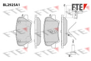BL2925A1 Sada brzdových destiček, kotoučová brzda FTE