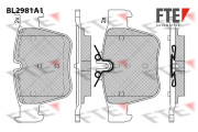 BL2981A1 Sada brzdových destiček, kotoučová brzda FTE