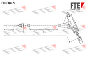 FBS18070 Tažné lanko, parkovací brzda FTE