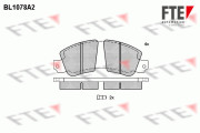 BL1078A2 Sada brzdových destiček, kotoučová brzda FTE
