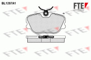 BL1207A1 Sada brzdových destiček, kotoučová brzda FTE