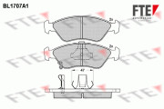 BL1707A1 Sada brzdových destiček, kotoučová brzda FTE