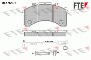 BL1765C2 FTE sada brzdových platničiek kotúčovej brzdy BL1765C2 FTE