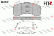 BL2203D1 FTE sada brzdových platničiek kotúčovej brzdy BL2203D1 FTE