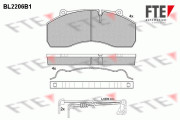 BL2206B1 FTE sada brzdových platničiek kotúčovej brzdy BL2206B1 FTE