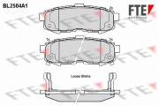BL2504A1 Sada brzdových destiček, kotoučová brzda FTE