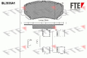 BL2835A1 Sada brzdových destiček, kotoučová brzda FTE
