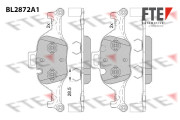 BL2872A1 Sada brzdových destiček, kotoučová brzda FTE