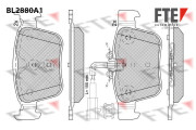 BL2880A1 FTE sada brzdových platničiek kotúčovej brzdy BL2880A1 FTE