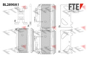 BL2890A1 Sada brzdových destiček, kotoučová brzda FTE
