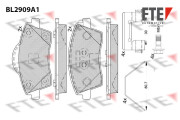 9011151 FTE sada brzdových platničiek kotúčovej brzdy 9011151 FTE