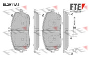 BL2911A1 Sada brzdových destiček, kotoučová brzda FTE