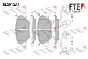 BL2912A1 Sada brzdových destiček, kotoučová brzda FTE