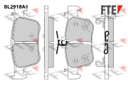 BL2918A1 FTE sada brzdových platničiek kotúčovej brzdy BL2918A1 FTE