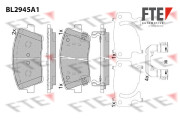 BL2945A1 Sada brzdových destiček, kotoučová brzda FTE