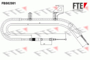 9250081 FTE żażné lanko parkovacej brzdy 9250081 FTE