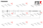 FBS09085 FTE żażné lanko parkovacej brzdy FBS09085 FTE