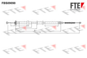 FBS09090 FTE żażné lanko parkovacej brzdy FBS09090 FTE