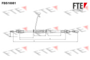 FBS10081 FTE żażné lanko parkovacej brzdy FBS10081 FTE