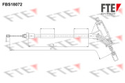 9250533 FTE żażné lanko parkovacej brzdy 9250533 FTE