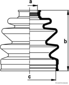 J2863020 Sada měchů, hnací hřídel HERTH+BUSS JAKOPARTS