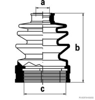J2888010 Sada měchů, hnací hřídel HERTH+BUSS JAKOPARTS