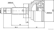 J2825004 Sada kloubů, hnací hřídel HERTH+BUSS JAKOPARTS
