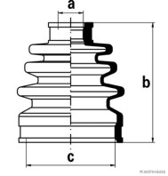 J2860502 HERTH+BUSS JAKOPARTS manżeta hnacieho hriadeľa - opravná sada J2860502 HERTH+BUSS JAKOPARTS
