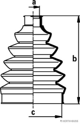 J2860908 HERTH+BUSS JAKOPARTS manżeta hnacieho hriadeľa - opravná sada J2860908 HERTH+BUSS JAKOPARTS