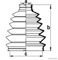 J2862022 HERTH+BUSS JAKOPARTS manżeta hnacieho hriadeľa - opravná sada J2862022 HERTH+BUSS JAKOPARTS
