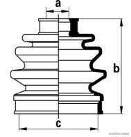 J2864002 HERTH+BUSS JAKOPARTS manżeta hnacieho hriadeľa - opravná sada J2864002 HERTH+BUSS JAKOPARTS