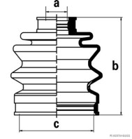 J2866004 HERTH+BUSS JAKOPARTS manżeta hnacieho hriadeľa - opravná sada J2866004 HERTH+BUSS JAKOPARTS