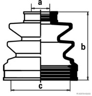 J2880502 HERTH+BUSS JAKOPARTS manżeta hnacieho hriadeľa - opravná sada J2880502 HERTH+BUSS JAKOPARTS