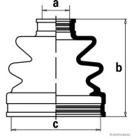 J2880503 HERTH+BUSS JAKOPARTS manżeta hnacieho hriadeľa - opravná sada J2880503 HERTH+BUSS JAKOPARTS