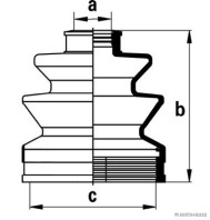 J2880507 HERTH+BUSS JAKOPARTS manżeta hnacieho hriadeľa - opravná sada J2880507 HERTH+BUSS JAKOPARTS
