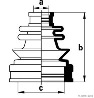 J2881020 HERTH+BUSS JAKOPARTS manżeta hnacieho hriadeľa - opravná sada J2881020 HERTH+BUSS JAKOPARTS