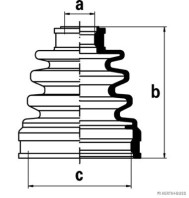 J2887000 HERTH+BUSS JAKOPARTS manżeta hnacieho hriadeľa - opravná sada J2887000 HERTH+BUSS JAKOPARTS