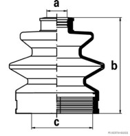 J2888001 HERTH+BUSS JAKOPARTS manżeta hnacieho hriadeľa - opravná sada J2888001 HERTH+BUSS JAKOPARTS