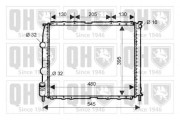QER1974 Chladič, chlazení motoru QUINTON HAZELL