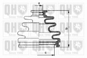 QJB1096 Sada měchů, hnací hřídel QUINTON HAZELL