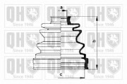 QJB223 Sada měchů, hnací hřídel QUINTON HAZELL