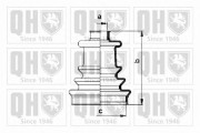 QJB2712 Sada měchů, hnací hřídel QUINTON HAZELL