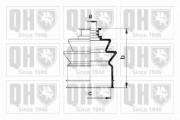 QJB344 Sada měchů, hnací hřídel QUINTON HAZELL