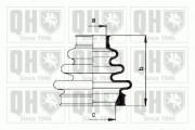 QJB837 Sada měchů, hnací hřídel QUINTON HAZELL