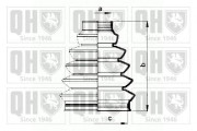 QJB840 Sada měchů, hnací hřídel QUINTON HAZELL